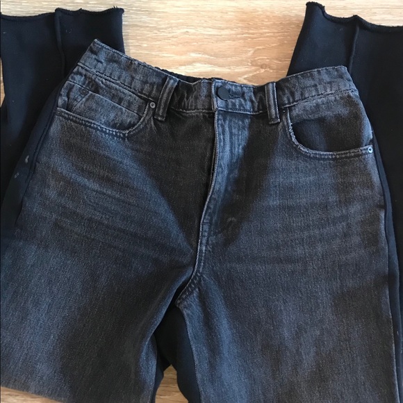 alexander wang blue and black jeans